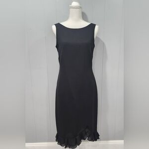 AGB Dress Size 6 Sleeveless Classic Ruffled Hem LBD Fully Lined EUC